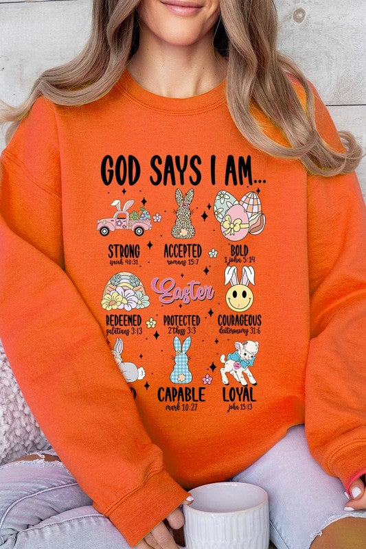 Stilla | Siger Jeg Er Kristne Grafisk Fleece Sweatshirts