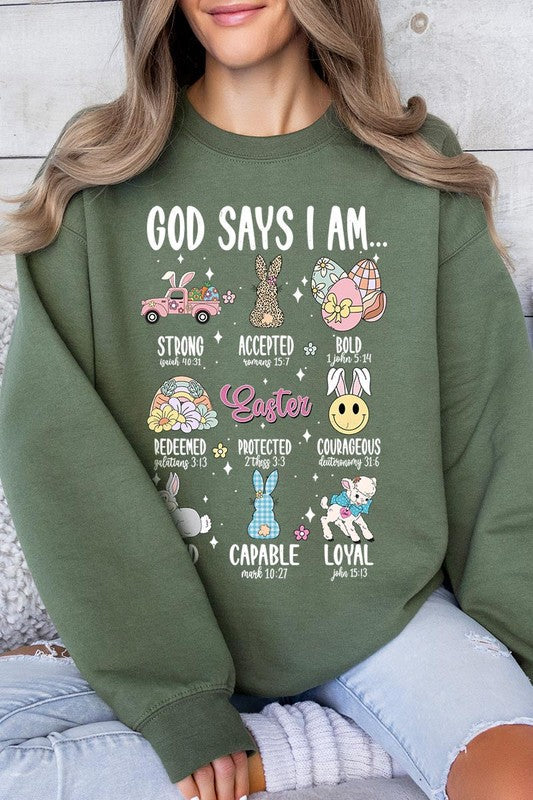 Stilla | Siger Jeg Er Kristne Grafisk Fleece Sweatshirts