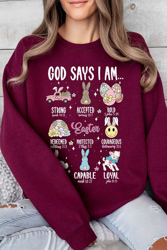 Stilla | Siger Jeg Er Kristne Grafisk Fleece Sweatshirts
