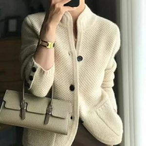 Stilla | Cashmere Tyk Uld Kvinders Sweaterjakke