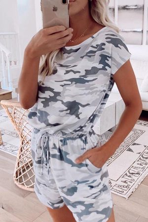 Stilla | Basic Camouflage Jumpsuit (med Snøre)