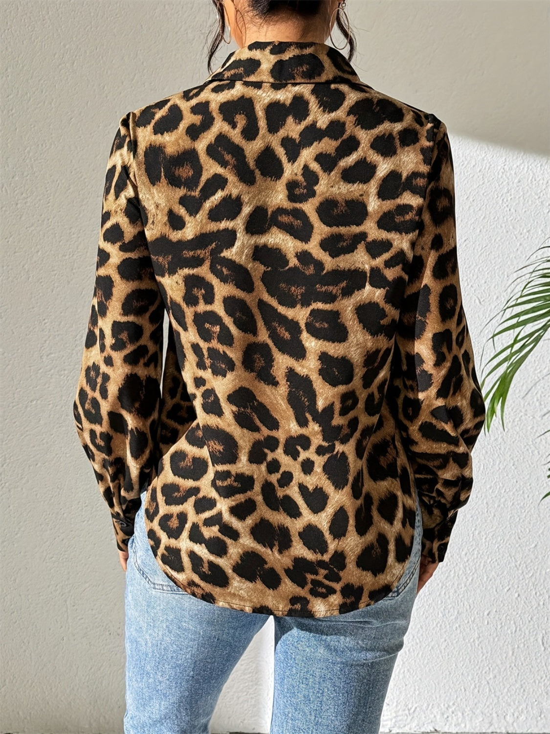 Stilla | Leopardkrave Langærmet skjorte