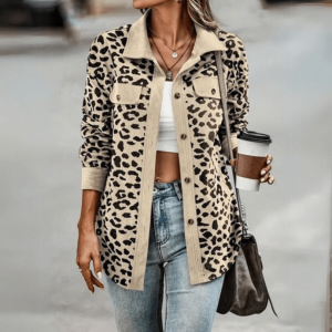 Stilla | Smart Damejakke med Leopardskind Mønstret Casual & Behagelig Online nu