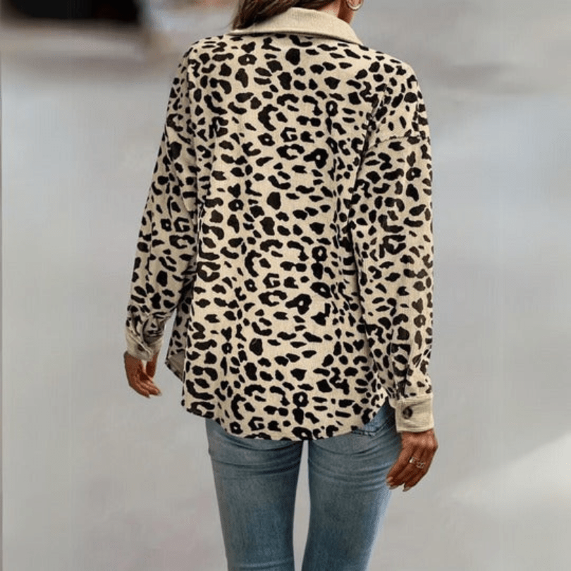 Stilla | Smart Damejakke med Leopardskind Mønstret Casual & Behagelig Online nu