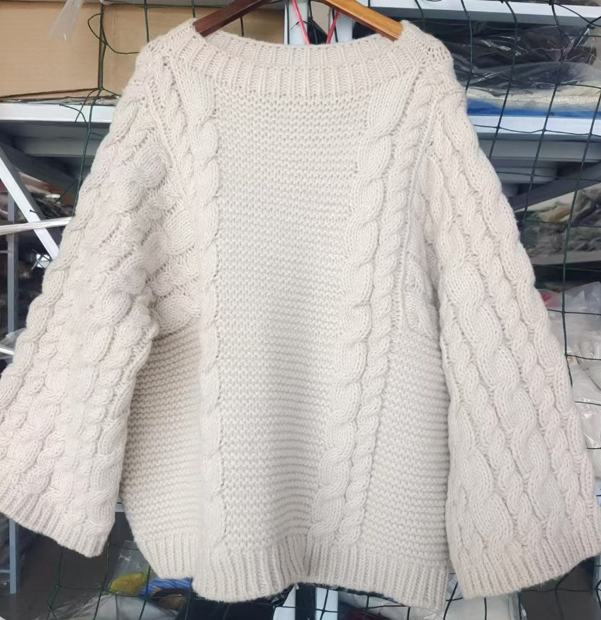Stilla | Groft Fletmønsterstrikpullover Online nu