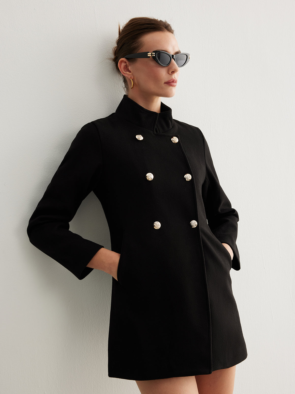 Stilla | Ståkrave Blazer med Almindelig Knap