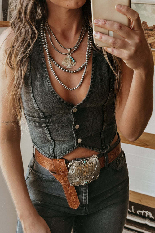 Stilla | Desert Daze Denim Crop Tank Til Toppen