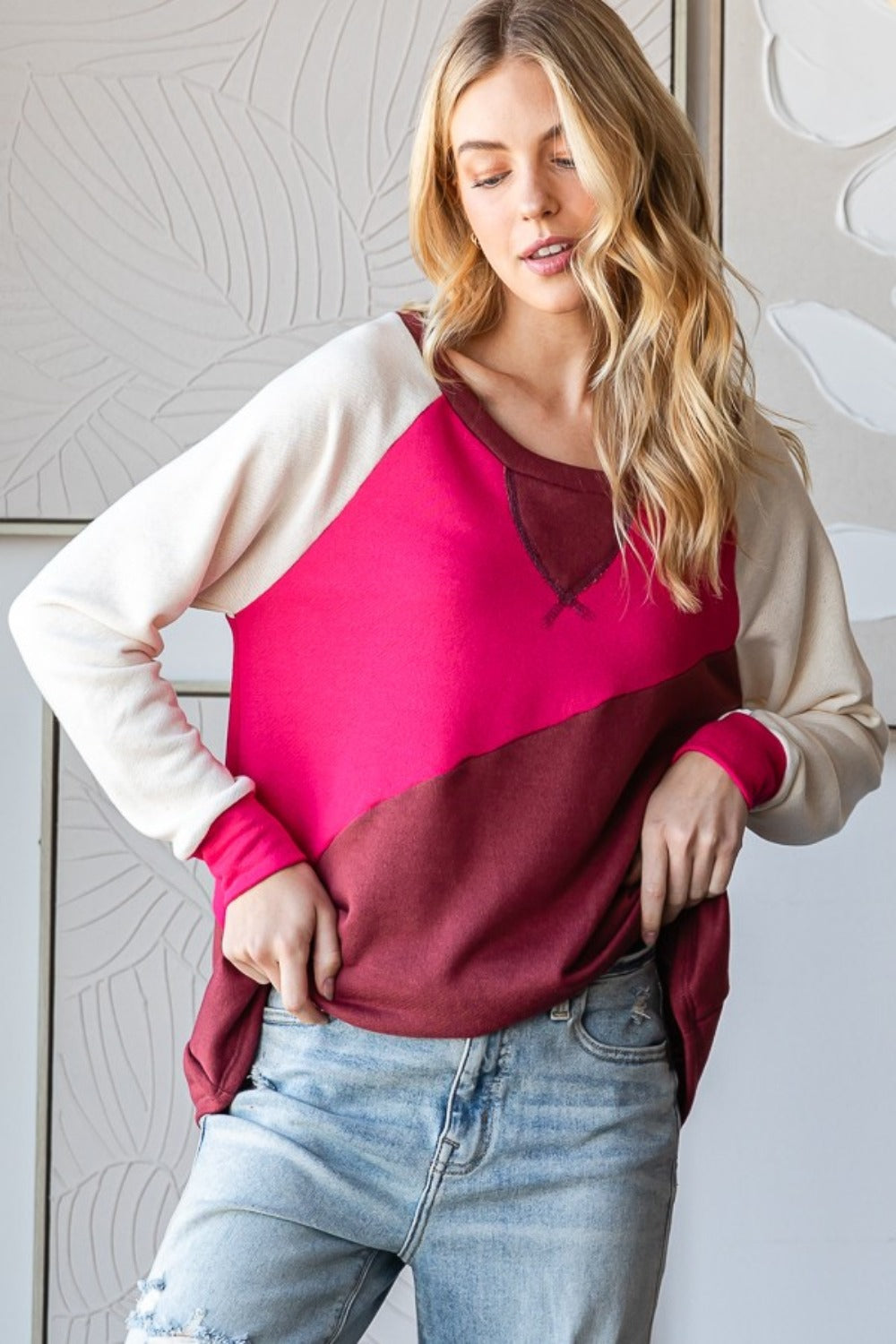 Stilla | Hopely Langærmet T-shirt Farveblok