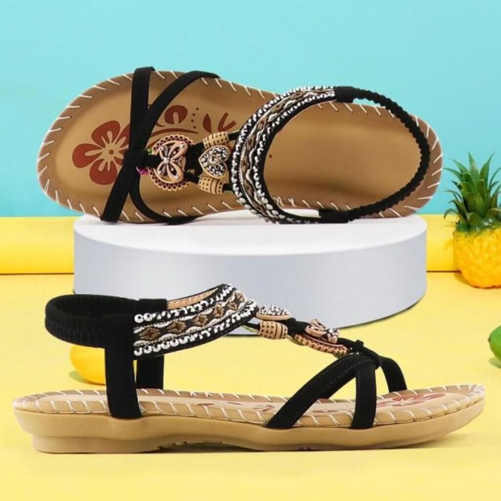 Stilla | Sandaler Med Elastikbånd og Blød Platform Rabat