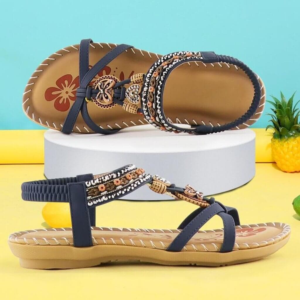 Stilla | Sandaler Med Elastikbånd og Blød Platform Rabat