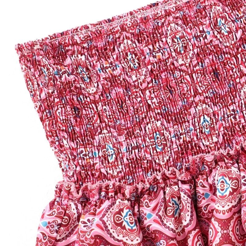 Stilla | Sexy Blomster Mini Nederdel Online Hot Salg