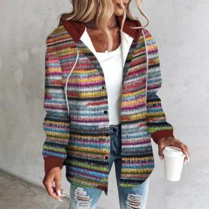 Stilla | Veste Med Hætte Multicolor Elegant