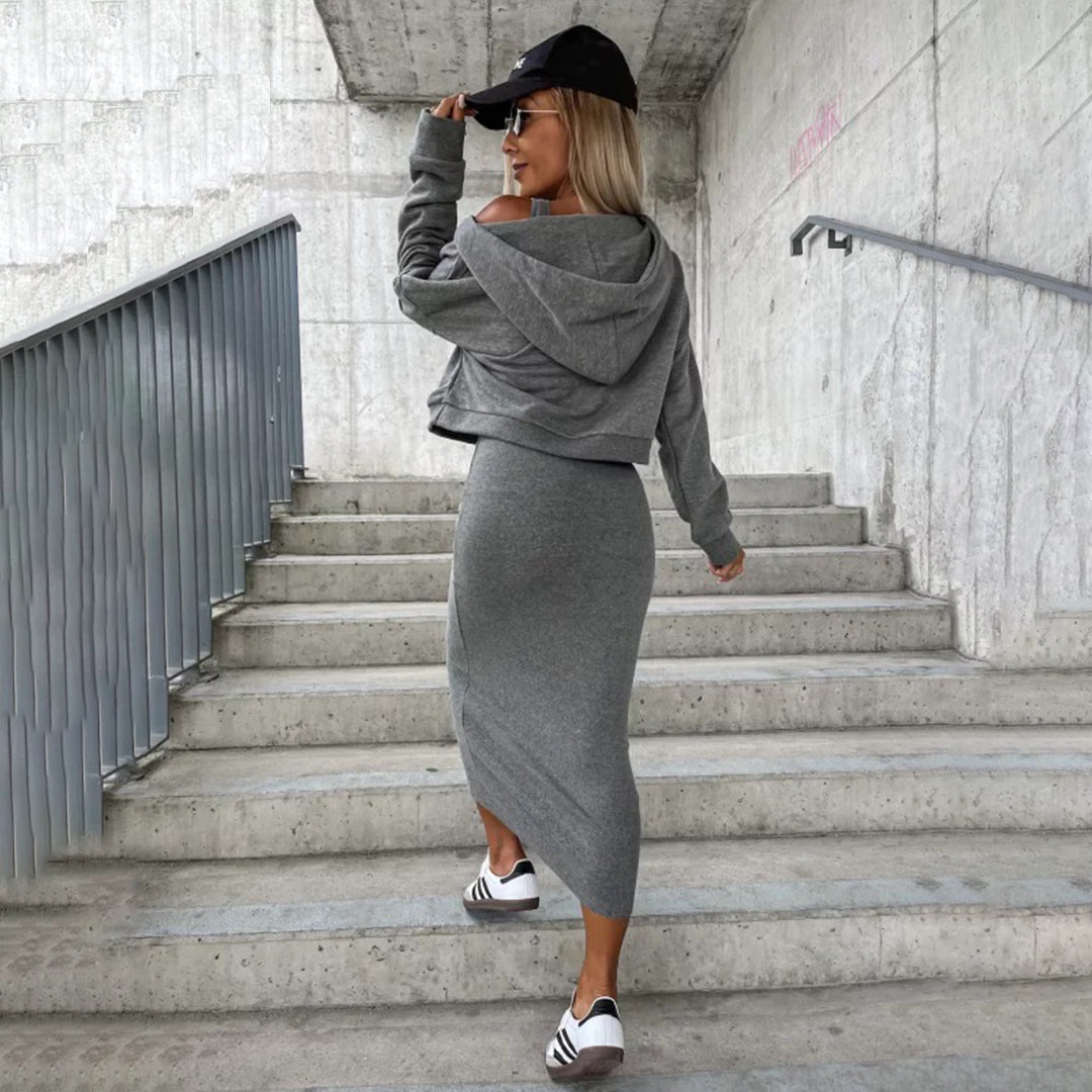 Stilla | Sæt Bestående Af Elegante Kjole Og Pullover For Et Elegant Look