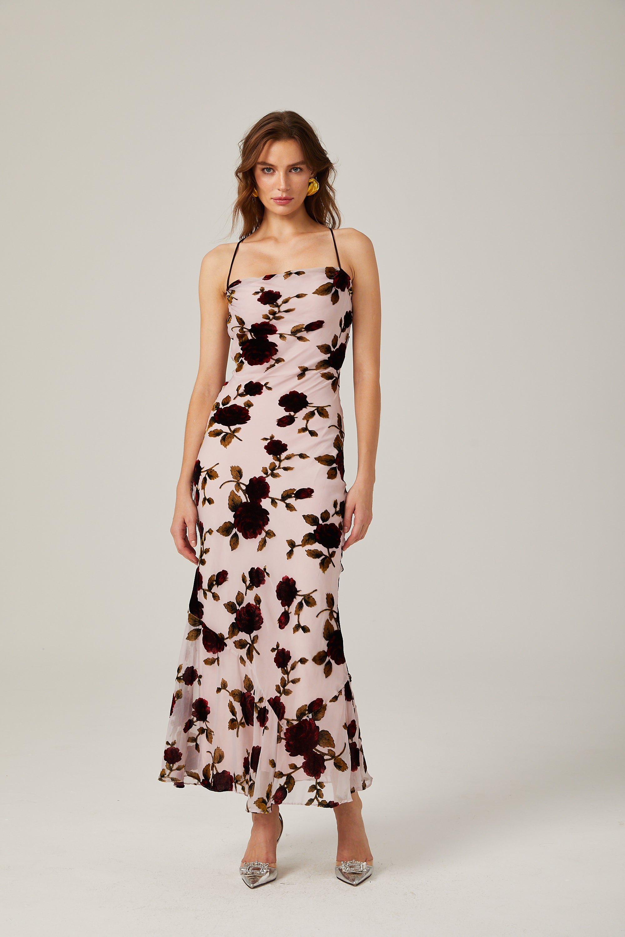 Stilla | Blomster Scoop Back Maxi Kjole Udsalg