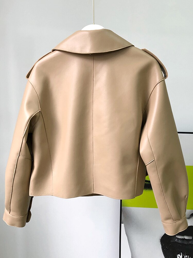 Stilla |coat court en cuir élégant et tendance