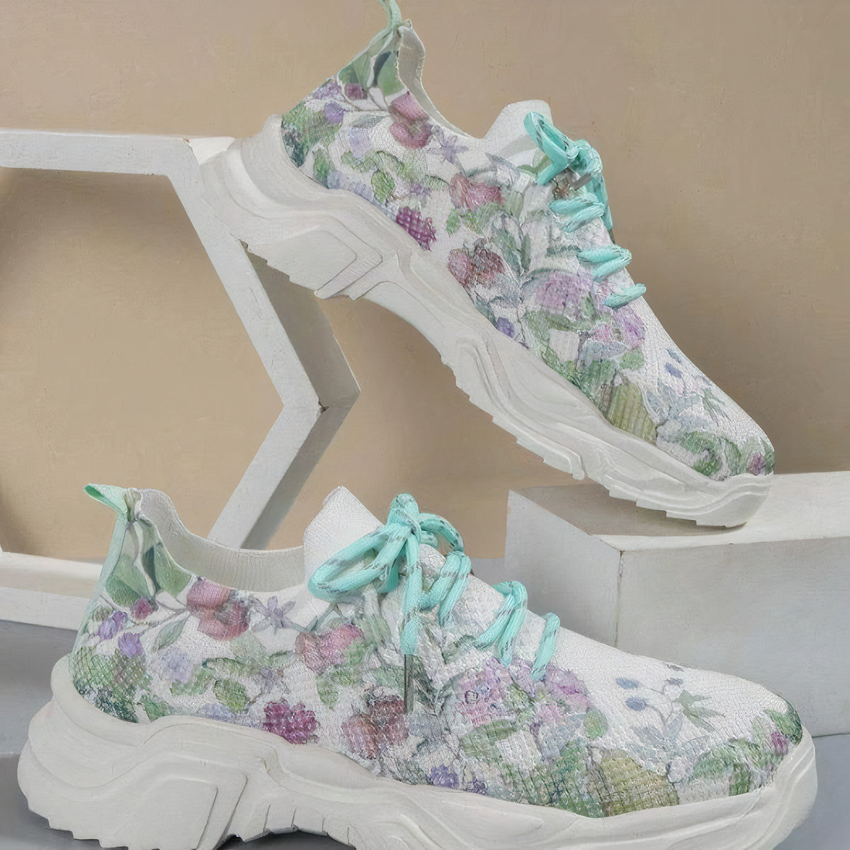 Stilla | Ortopædiske Sportsko Med Snørebånd Og Blomsterprint Online nu