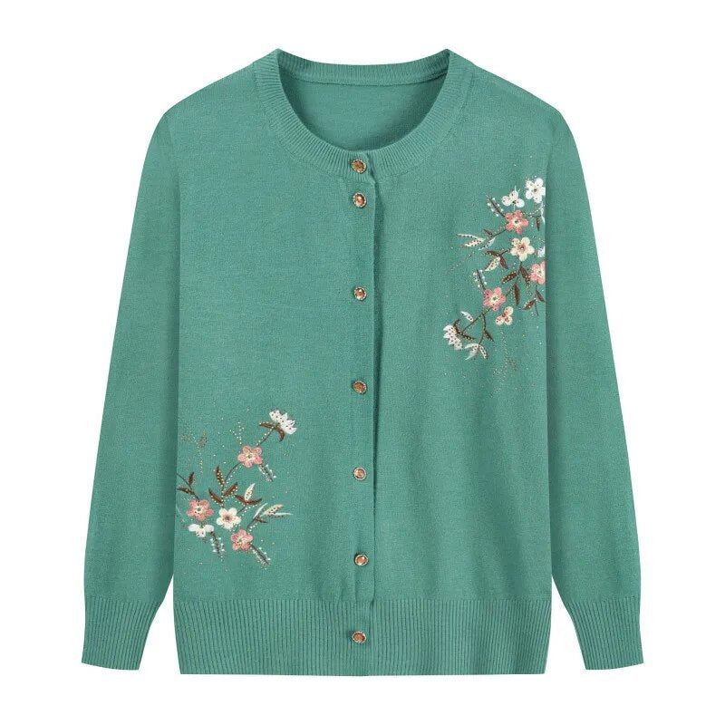 Stilla | Strikketrøje Fleur Turkis