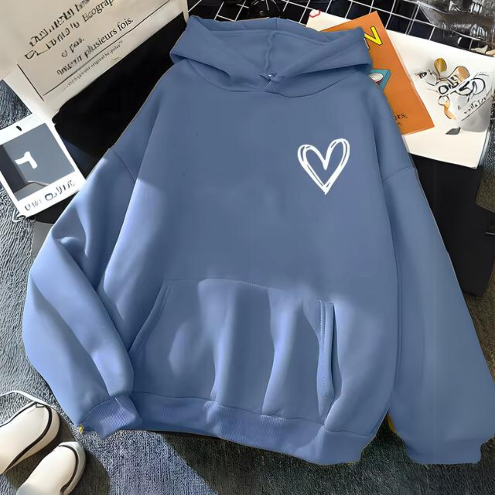 Stilla | Sweatshirt med et enkelt hjerteprint