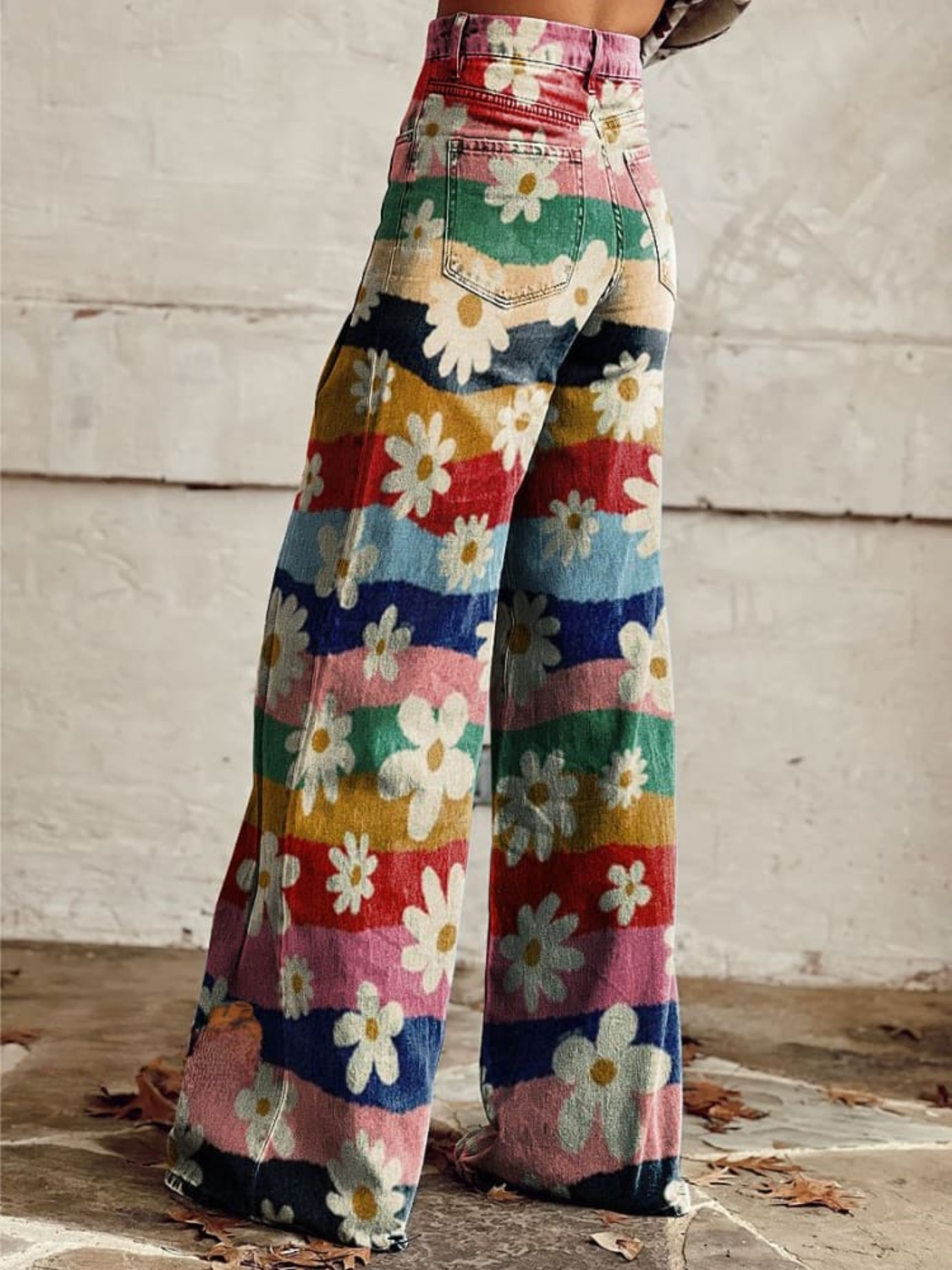 Stilla | Retro Blomstervidde Bukser
