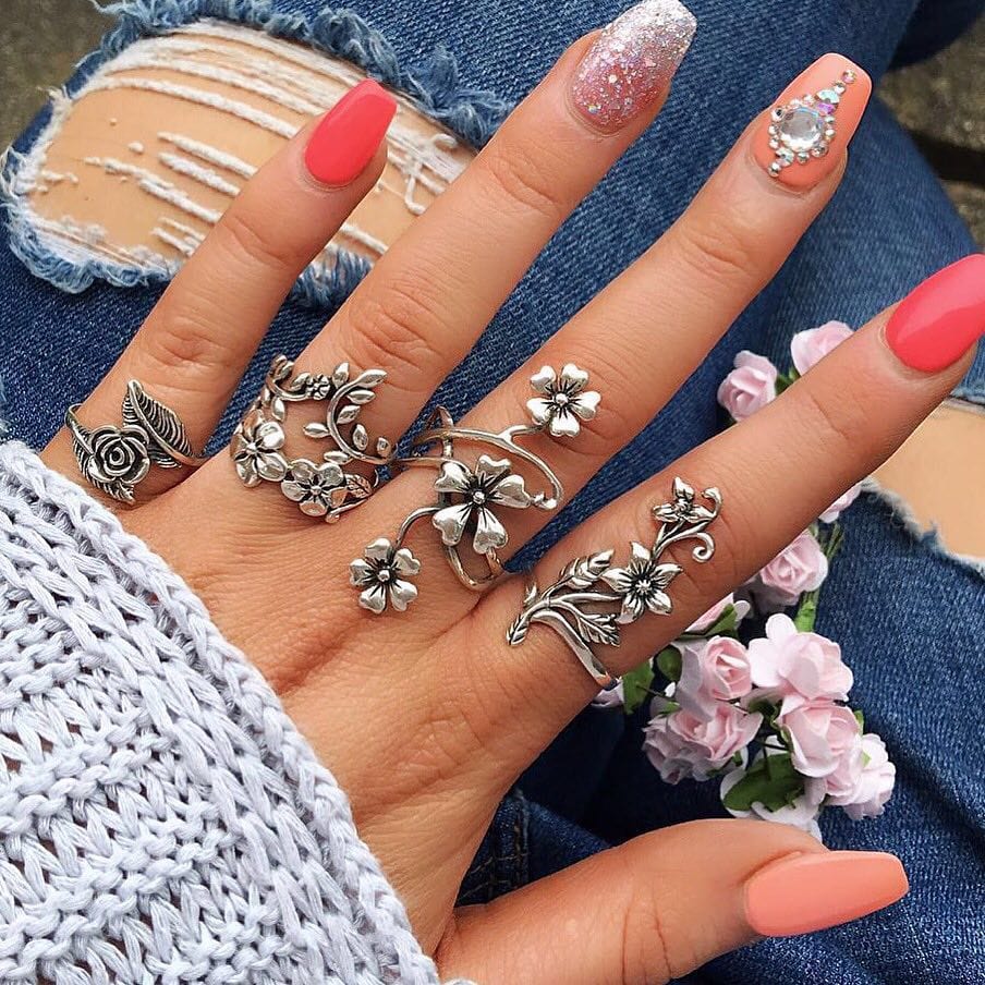 Stilla | sølvringe med blomster