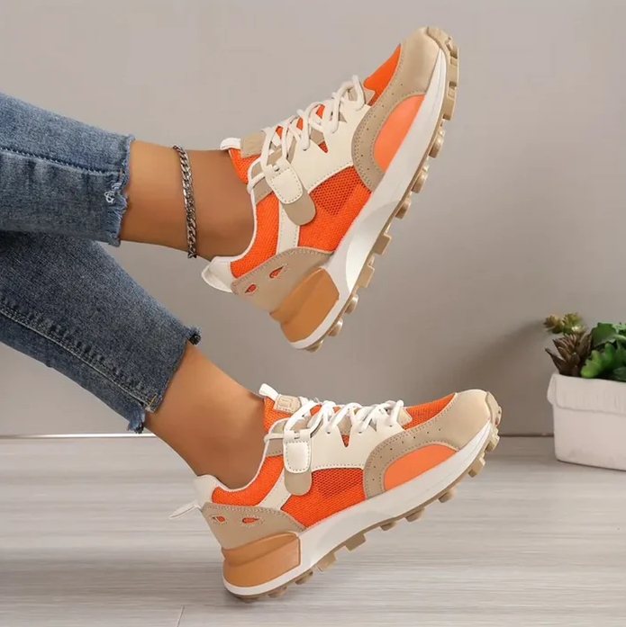 Stilla | Stilfulde Dame Sneakers Colorblock Design Med Høj Bærekomfort Online Hot Salg