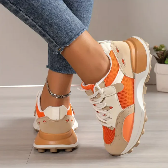 Stilla | Stilfulde Dame Sneakers Colorblock Design Med Høj Bærekomfort Online Hot Salg