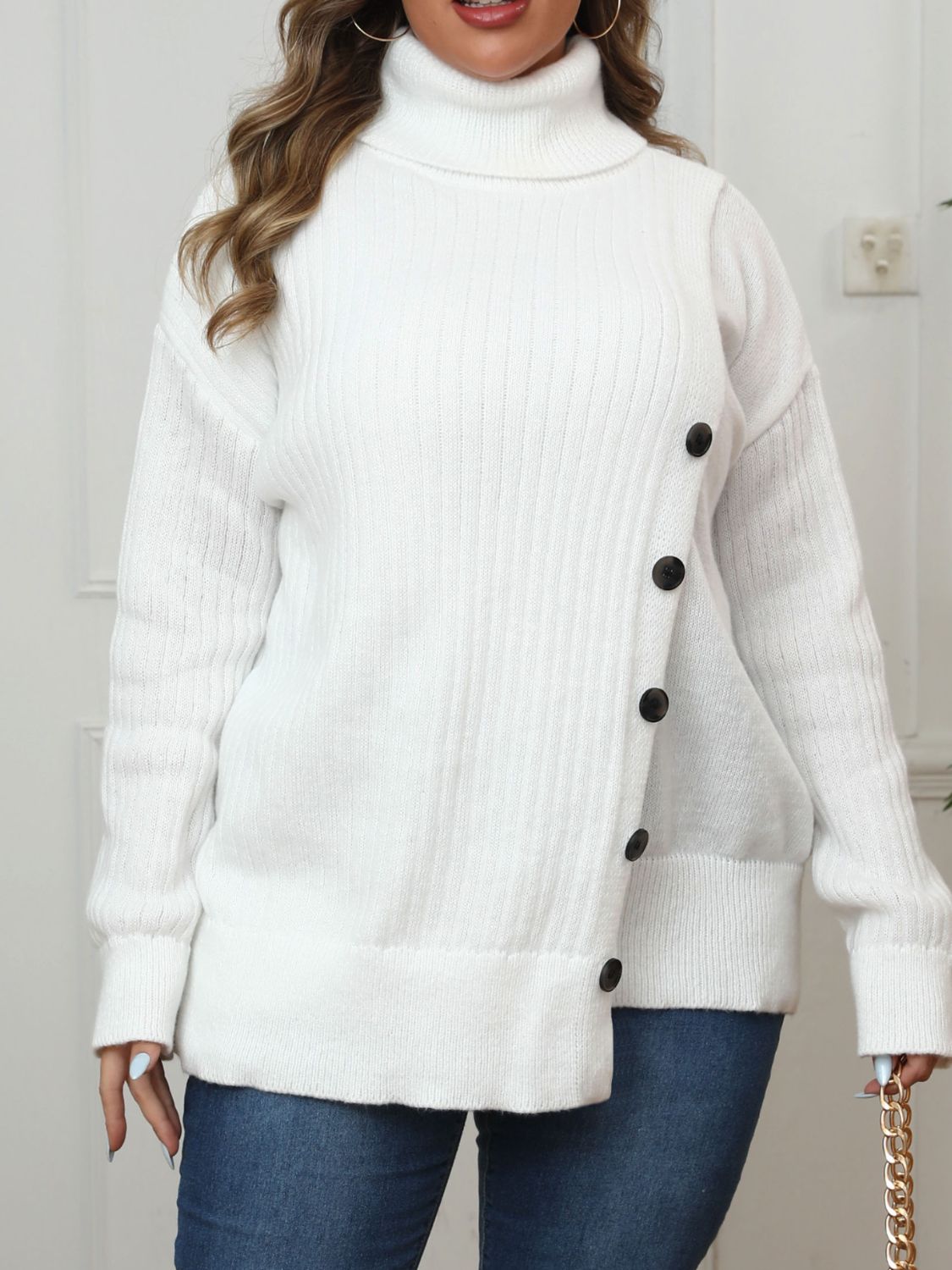 Stilla | Størrelse Turtleneck Langærmet Sweater Rabat