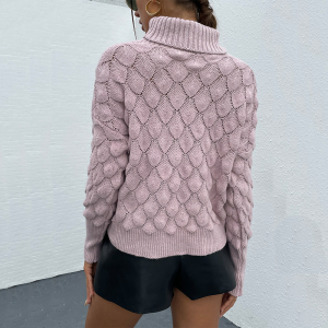 Stilla | Strikket Rullekravetrøje Pink