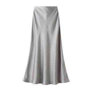 Stilla | Elegant Draperet Nederdel i højkvalitets silke mat satin til Damer