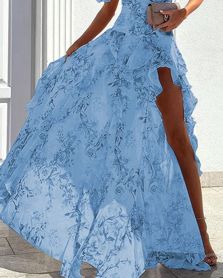 Stilla | Elegant Kjole Med One Shoulder Tryk