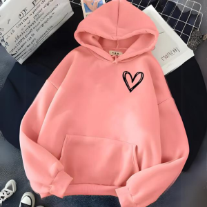 Stilla | Sweatshirt med Enkel Hjerteprint