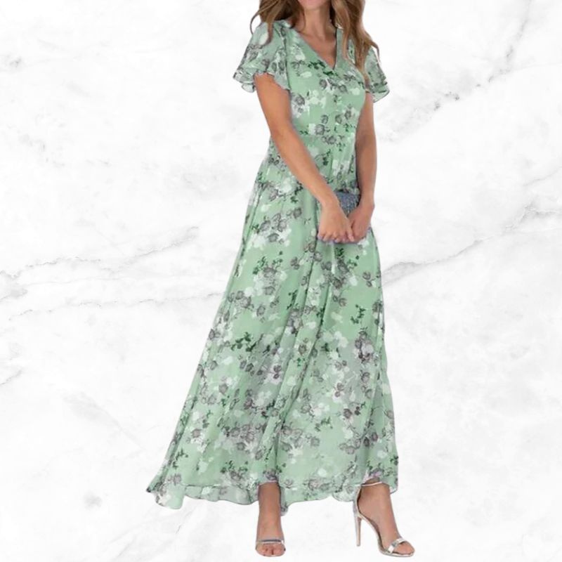 Stilla | Charmerende Damekjole Vintage Blomsterkjole Figurvenlig Design Hot på udsalg