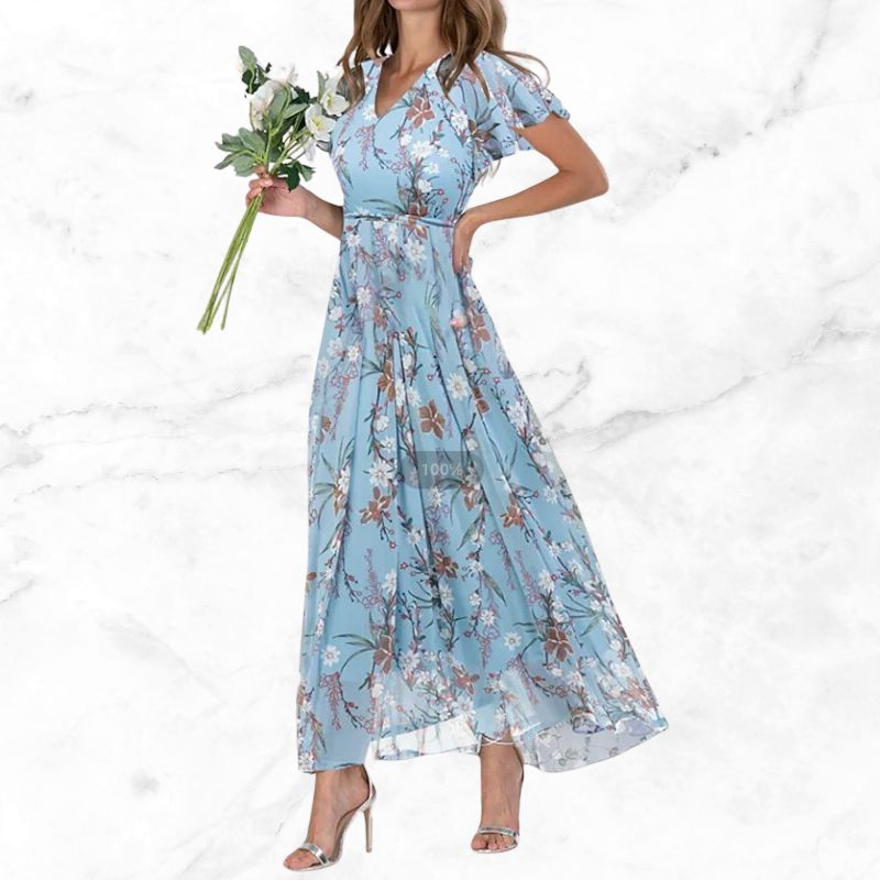 Stilla | Charmerende Damekjole Vintage Blomsterkjole Figurvenlig Design Hot på udsalg
