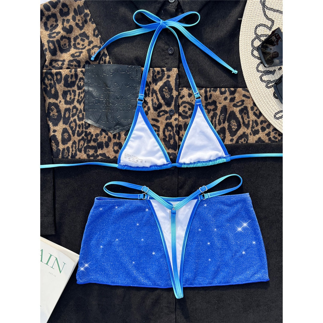 Stilla | Halter Micro Trusse Bikini Sæt & Nederdel Mode