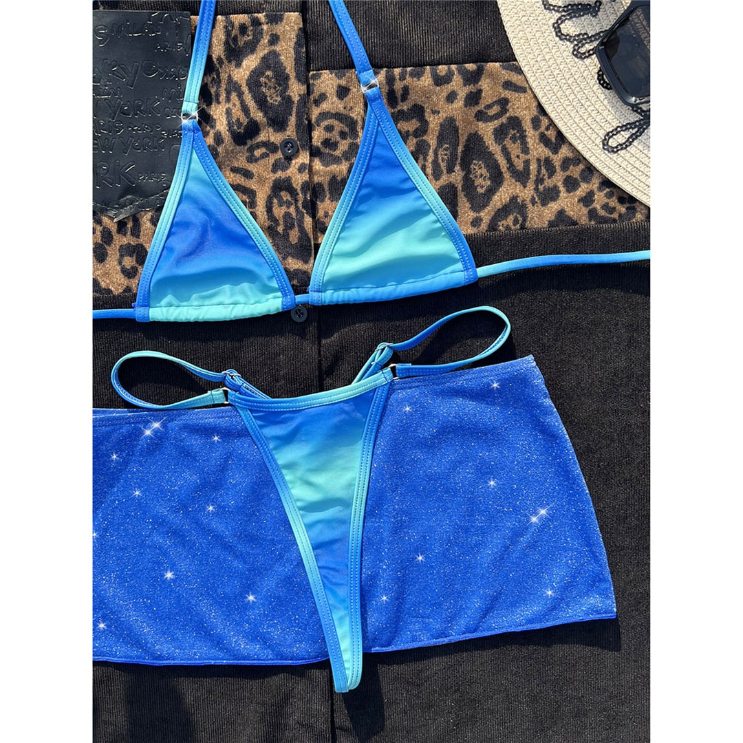 Stilla | Halter Micro Trusse Bikini Sæt & Nederdel Mode