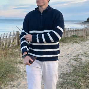 Stilla | Old Money Sweater Halv Lynlås Kristoffer