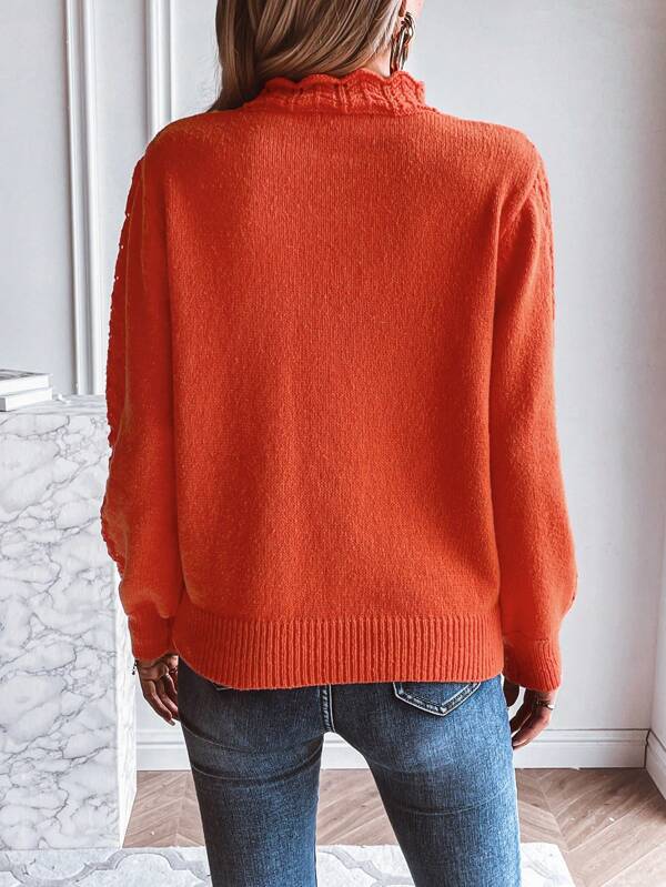 Stilla | Pullover Ensfarvet Orange