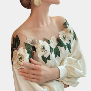 Stilla | Elegant bluse med blomster til damer Hot på udsalg