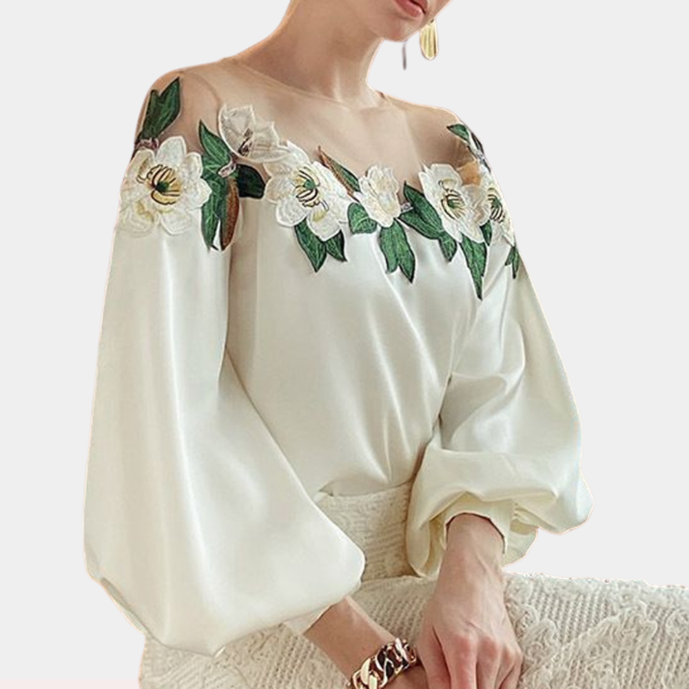Stilla | Elegant bluse med blomster til damer Hot på udsalg