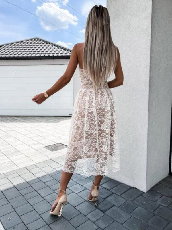 Stilla | Kjoler Til Gravide Party Dresses Midi Dresses in Pregnancy Without Straps in Lace Online