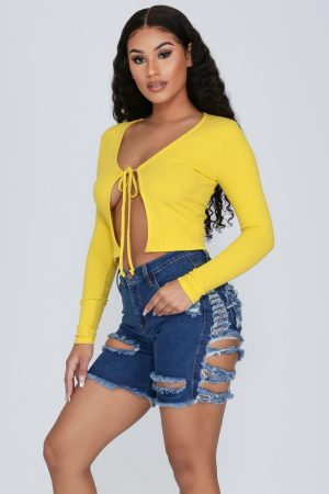 Stilla | Rivet Høj Talje Denim Shorts Online nu