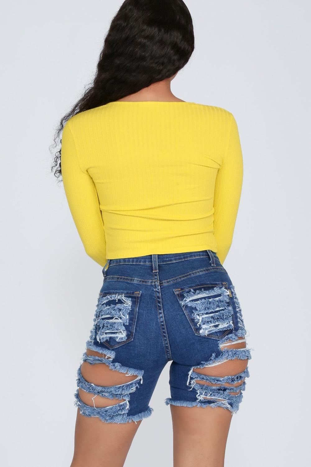 Stilla | Rivet Høj Talje Denim Shorts Online nu