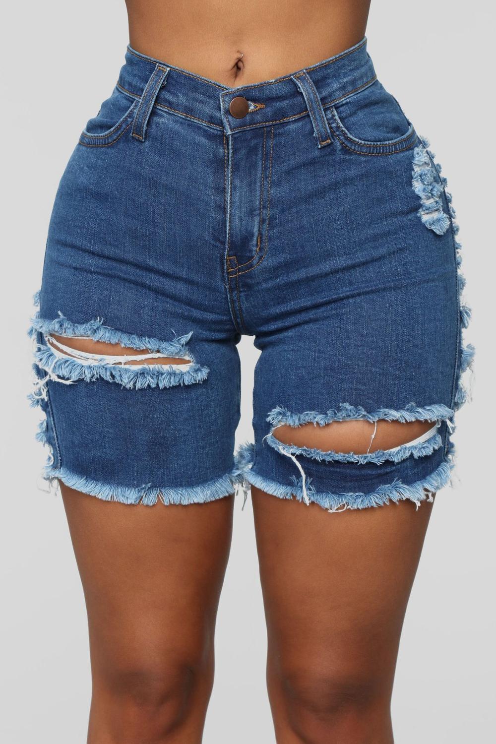 Stilla | Rivet Høj Talje Denim Shorts Online nu