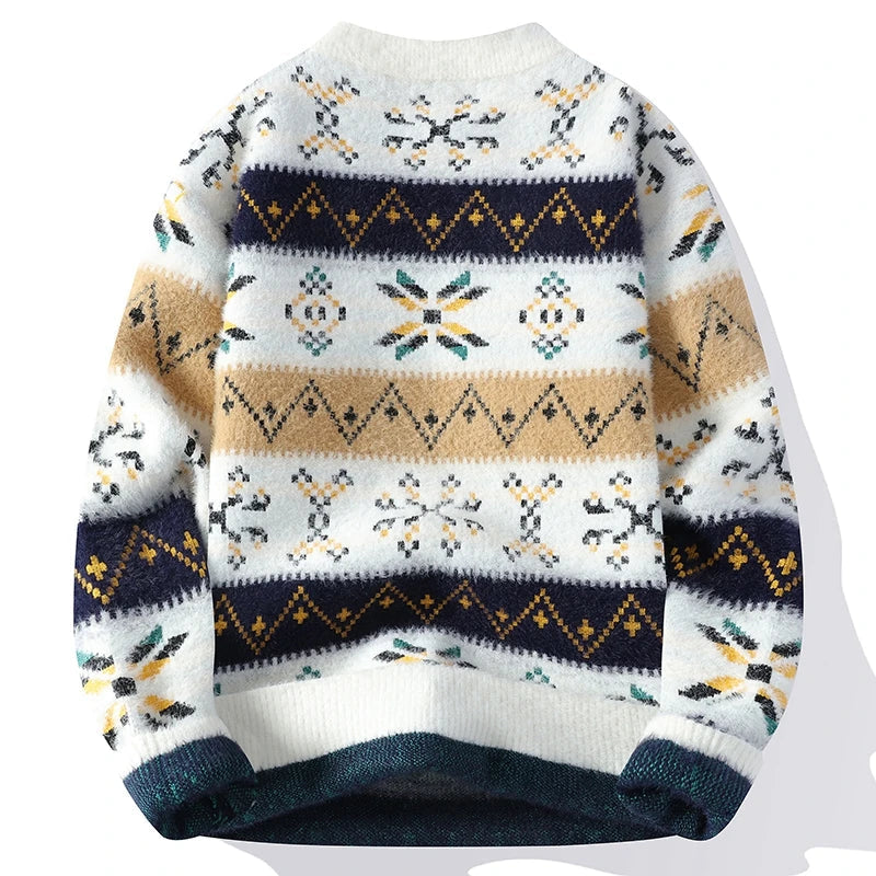 Stilla | Vintage-tryk-cashmere-pullover til damer Online Hot Salg