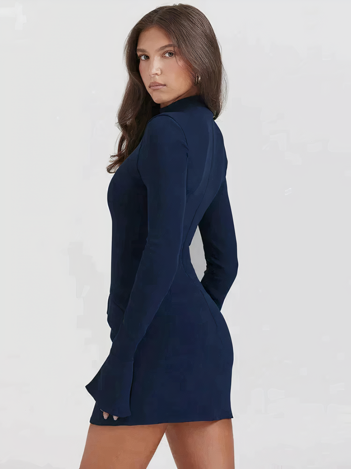 Stilla | Elegant Kjole med Lange Ærmer Polyester Stilfuld & Moderne