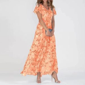 Stilla | Elegante Sommer Blomstret Maxi Kjole