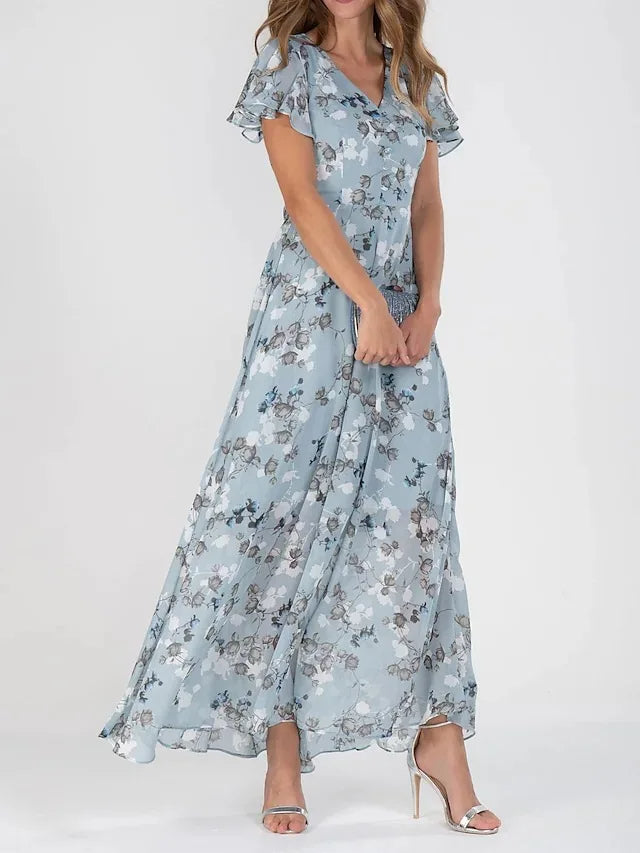 Stilla | Elegante Sommer Blomstret Maxi Kjole