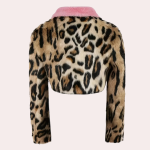 Stilla | Pelsfrakke Med Leopardmønster til Damer