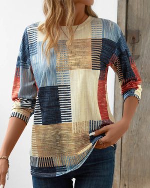 Stilla | Stilfuldt Patchwork Skjorte Hot på udsalg