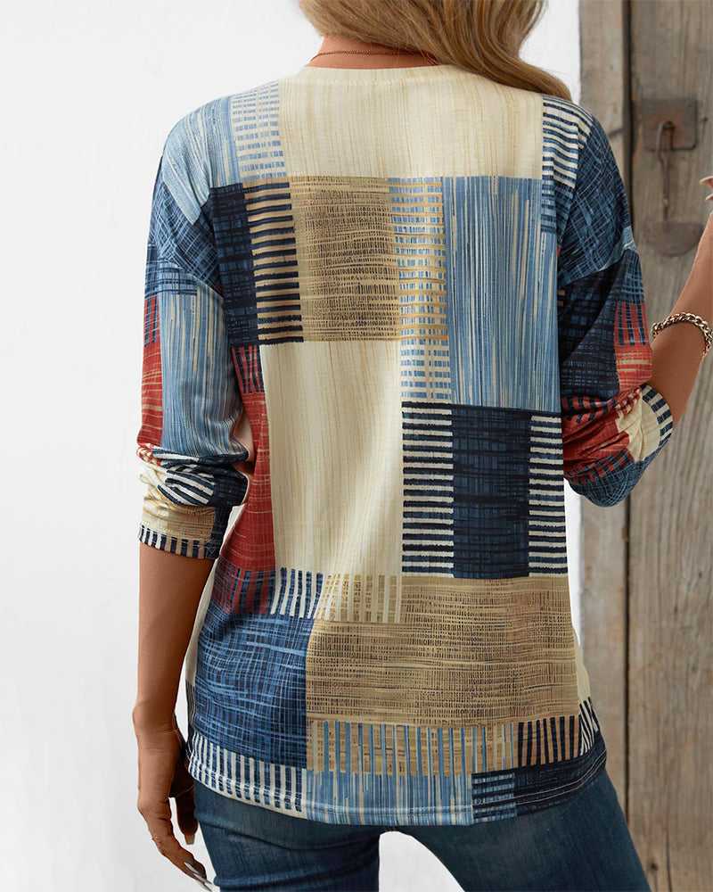 Stilla | Stilfuldt Patchwork Skjorte Hot på udsalg